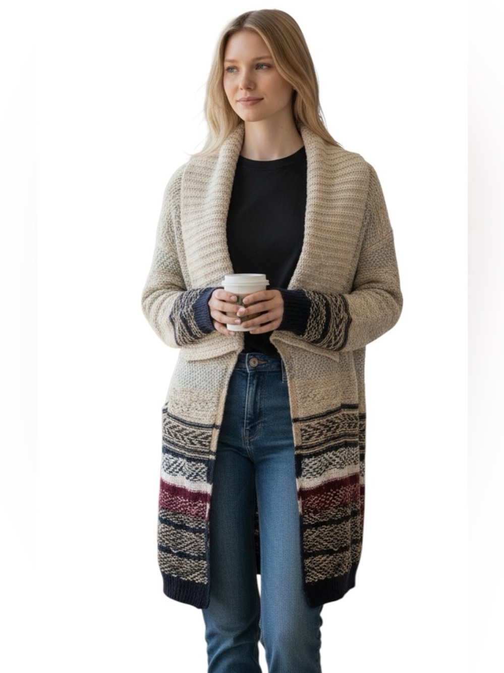 MAURICES: Oversized Long Sweater Button Front Cardigan - Size 0X